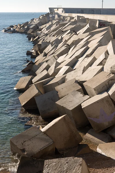 Blocos de cimento Breakwater — Fotografia de Stock