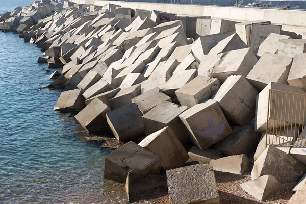 Цементные блоки Breakwater Стоковое Изображение