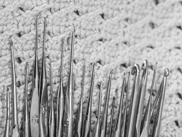 Agulhas de crochê — Fotografia de Stock