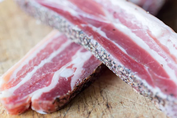 Detail of raw bacon — Stock Photo, Image