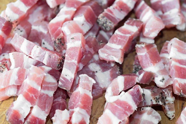 Detail of raw bacon — Stock Photo, Image