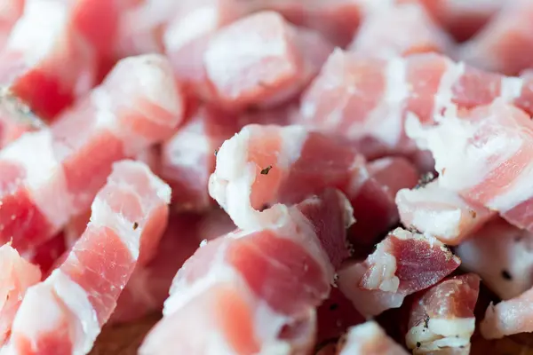 Detail of raw bacon — Stock Photo, Image