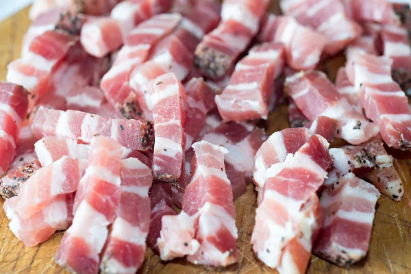 Detail of raw bacon — Stock Photo, Image