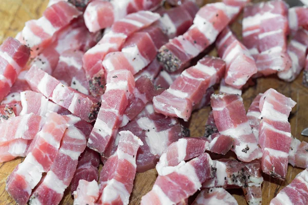 Detail of raw bacon — Stock Photo, Image