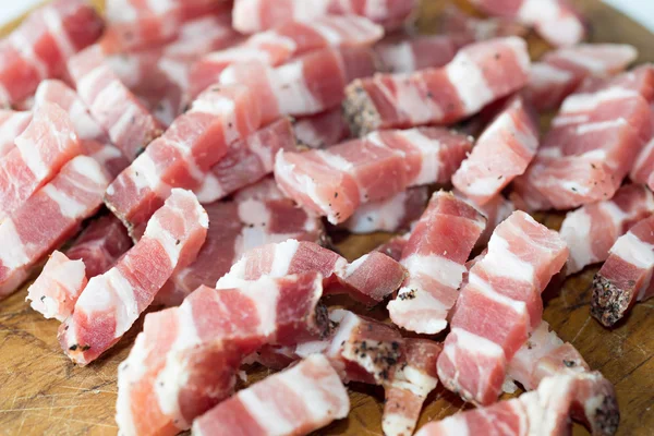 Detail of raw bacon — Stock Photo, Image