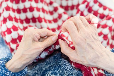 Ayrıntı üst düzey dikiş