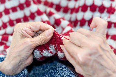 Ayrıntı üst düzey dikiş