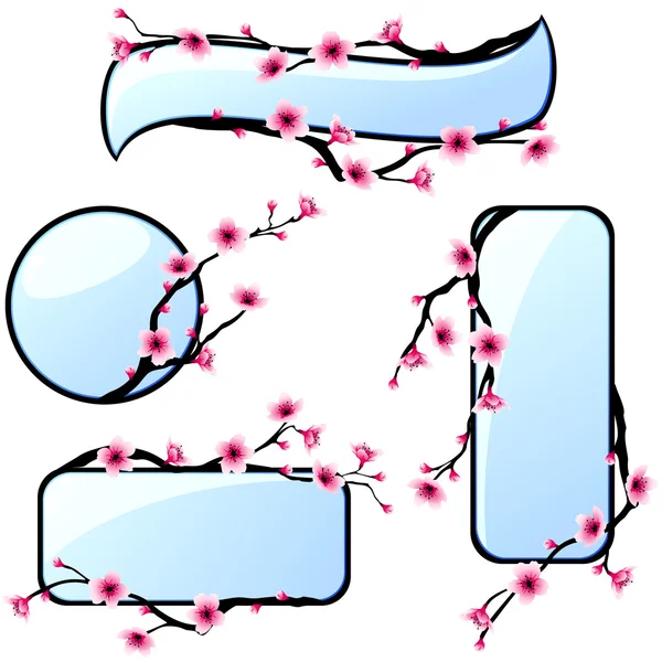 Cherry Blossom banner set — Stock vektor