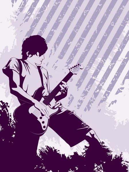 紫色的音乐家背景 — 图库矢量图片
