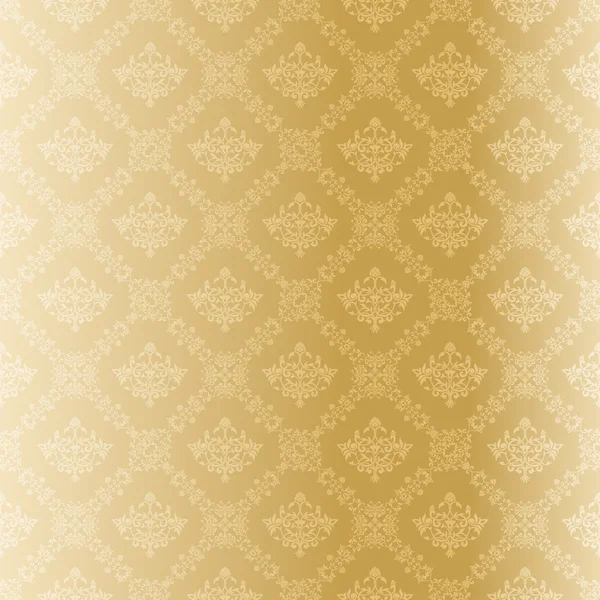 Seamless gold damask pattern — Stockvector