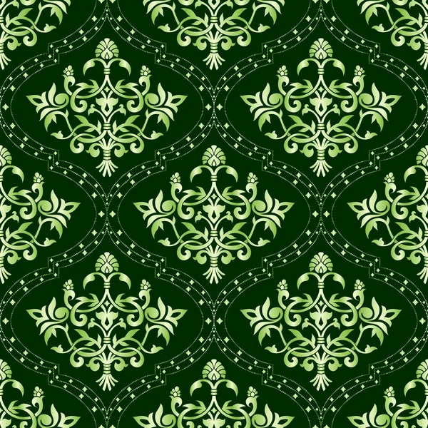 Modèle floral vert sans couture — Image vectorielle