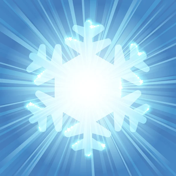 Transparent snowflake silhouette — Stock Vector