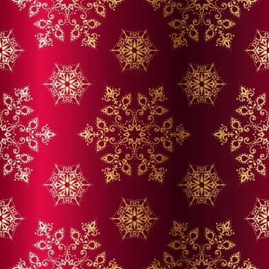 Red-and-Gold seamless Christmas background