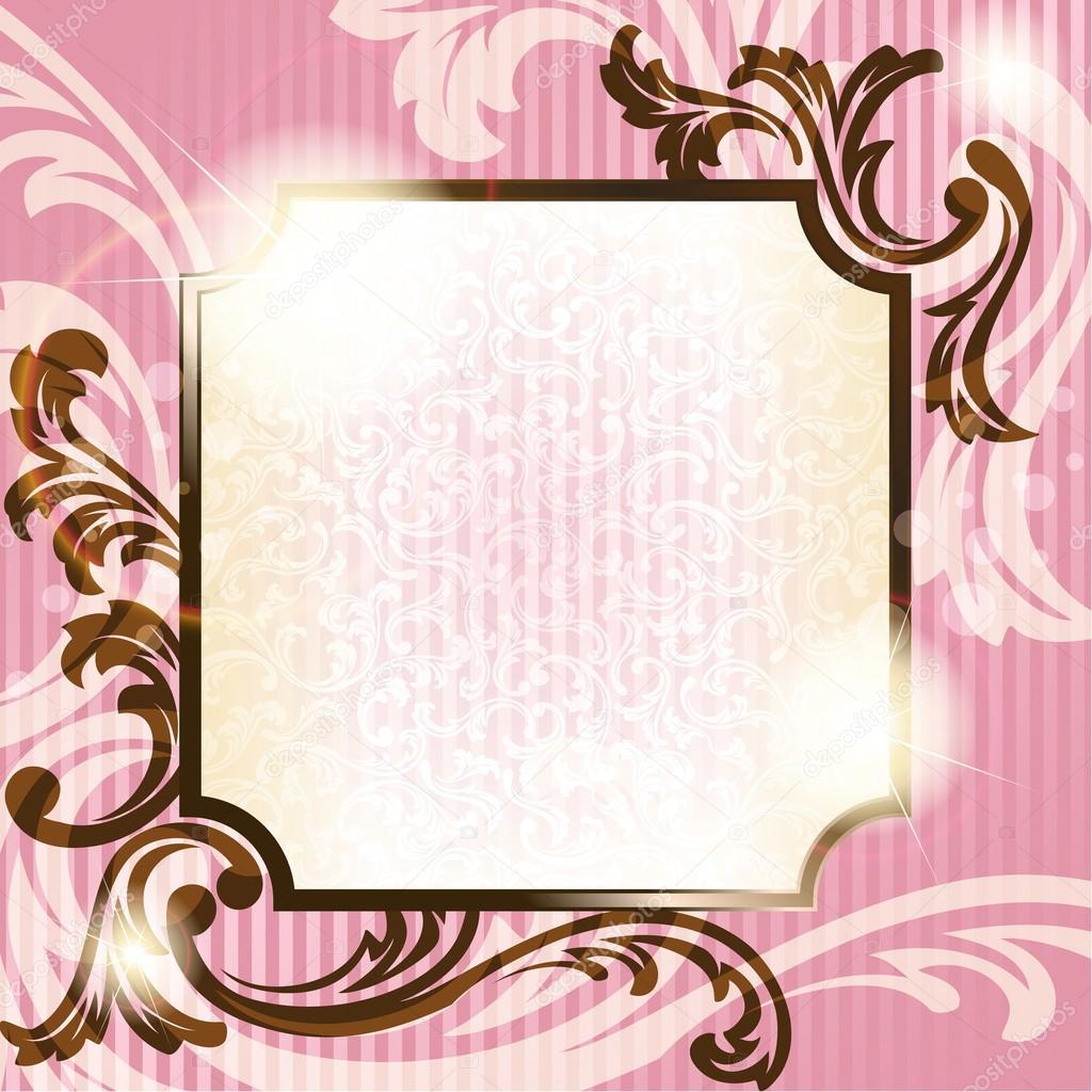Romantic French retro frame with transparencies