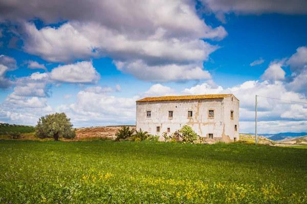 Όμορφη Σικελία Τοπίο Caltanissetta Σικελία Ιταλία Ευρώπη — Φωτογραφία Αρχείου