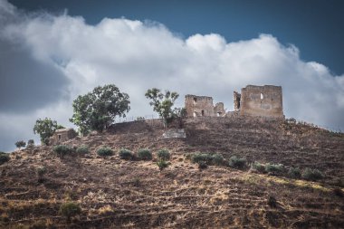 Mazzarino Ortaçağ Kalesi, Caltanissetta, Sicilya, İtalya, Avrupa