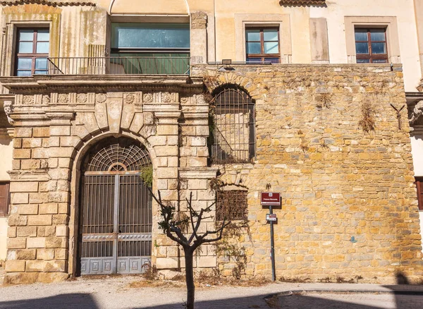 Exterior Palazzo Moncada Caltanissetta Sicília Itália Europa — Fotografia de Stock