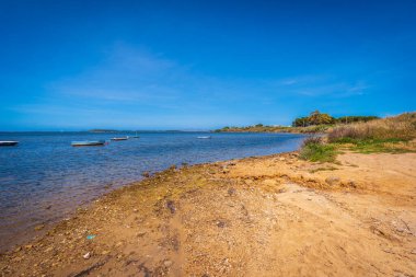 Laguna dello Stagnone Panoraması, Marsala, Trapani, Sicilya, İtalya, Avrupa