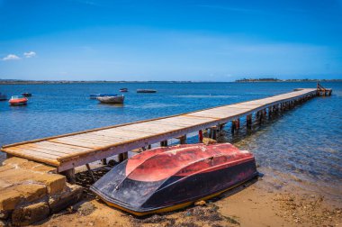 Laguna dello Stagnone Panoraması, Marsala, Trapani, Sicilya, İtalya, Avrupa
