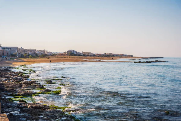 Panorama Van Donnalucata Promenade Scicli Ragusa Sicilië Italië Europa — Stockfoto