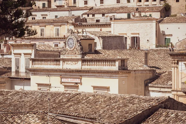 Panorama Modica Ragusa Sicilia Italia Europa Patrimonio Mondiale — Foto Stock
