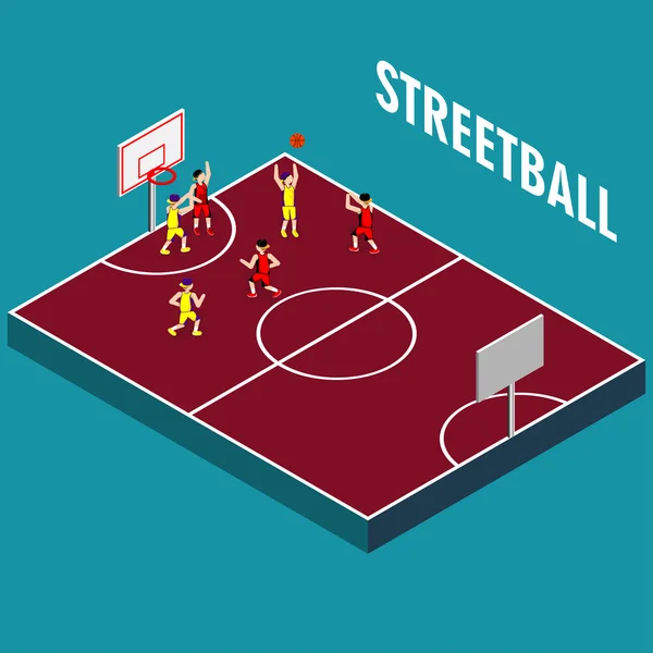 Streetball jogo grátis — Vetor de Stock