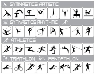 icons of summer sports clipart