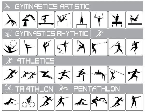 Ikony letních sportů — Stockový vektor