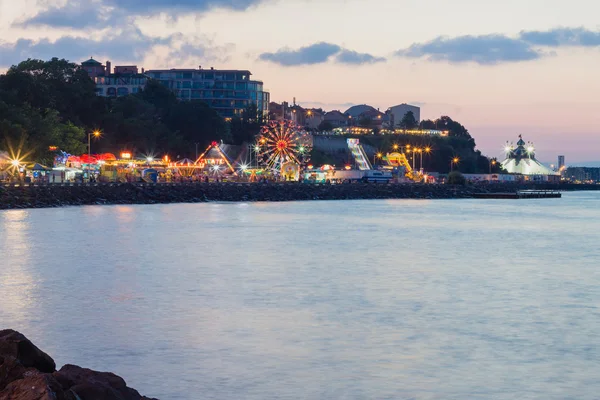 晚上海海岸夏日风景 — 图库照片