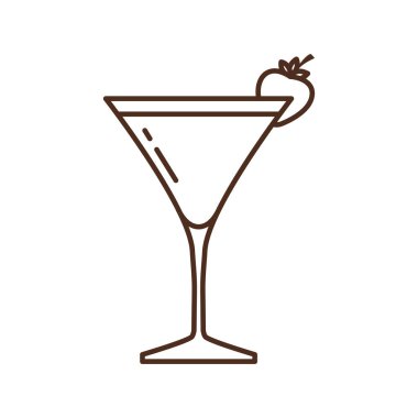 Vector martini cam ikonu. Kokteyl için cam ya da beyaz arka planda izole edilmiş martini. Vektör illüstrasyonu.