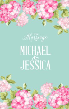 Ortanca güzel mor çiçek