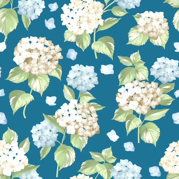 Seamless white flowers pattern. — Stock Vector