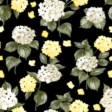 Siyah desen yaz çiçek.