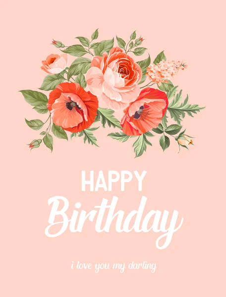 Happy birthday text lettering. — Stock Vector