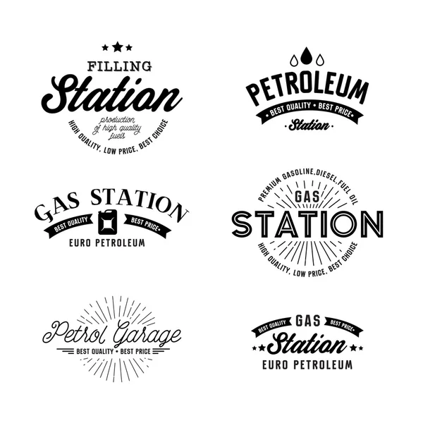 Gas station vector set. — Stock Vector