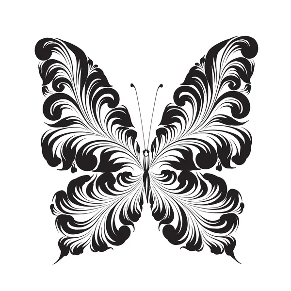 Butterfly of the ornament. — Stock Vector