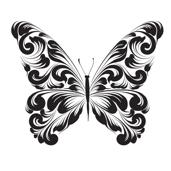 Butterfly of the ornament. — Stock Vector