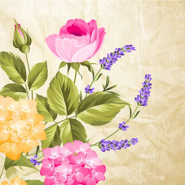 Mooie paarse bloem. — Stockvector