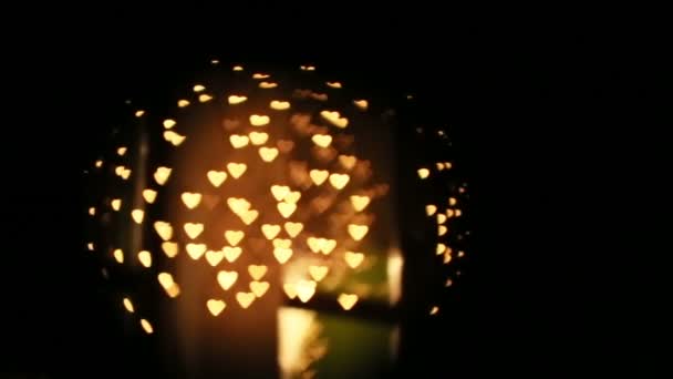 The heart bokeh. — Stock Video