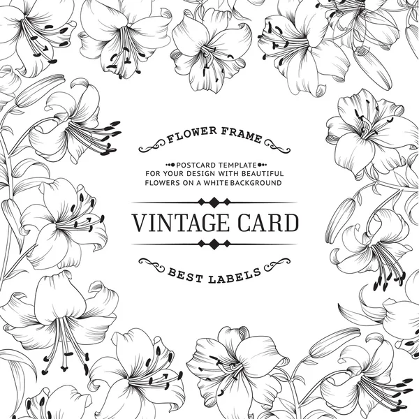 Vintage label kaart. — Stockvector