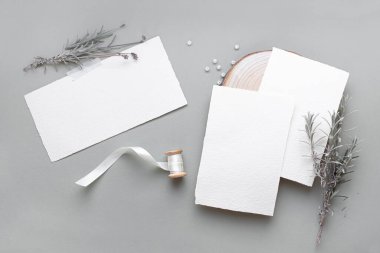 Romantik lavanta modeli. Düğün davetiyesi..