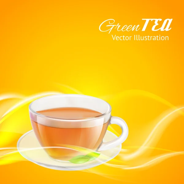 Tasse à thé . — Image vectorielle