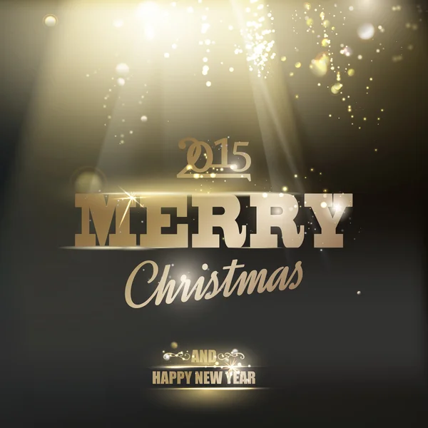 Buon Natale e felice anno nuovo 2015 card . — Vettoriale Stock