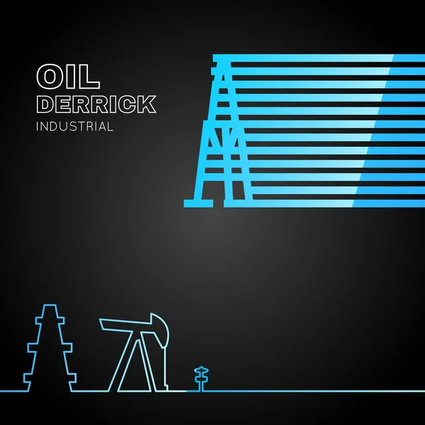 Icona della piattaforma petrolifera . — Vettoriale Stock