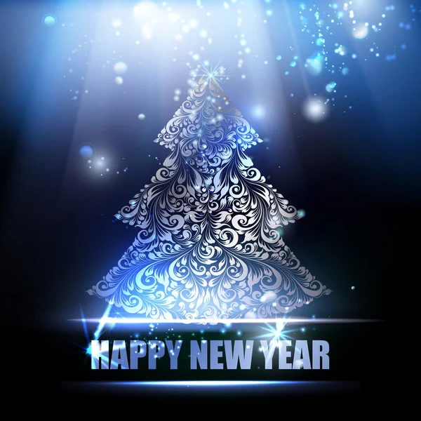 メリー クリスマスと新年あけましておめでとうございます 2015年カード. — ストックベクタ