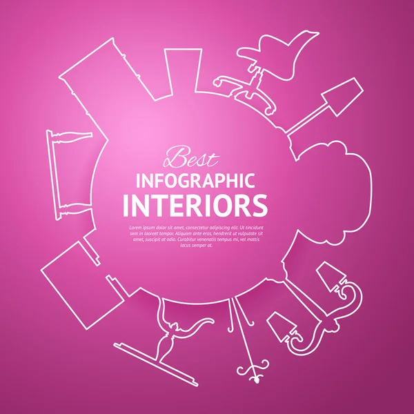 Infografica cerchio interno . — Vettoriale Stock