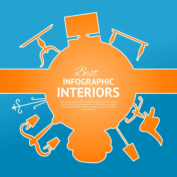 Infographie du cercle intérieur . — Image vectorielle