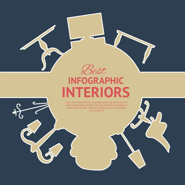 Infografica cerchio interno . — Vettoriale Stock