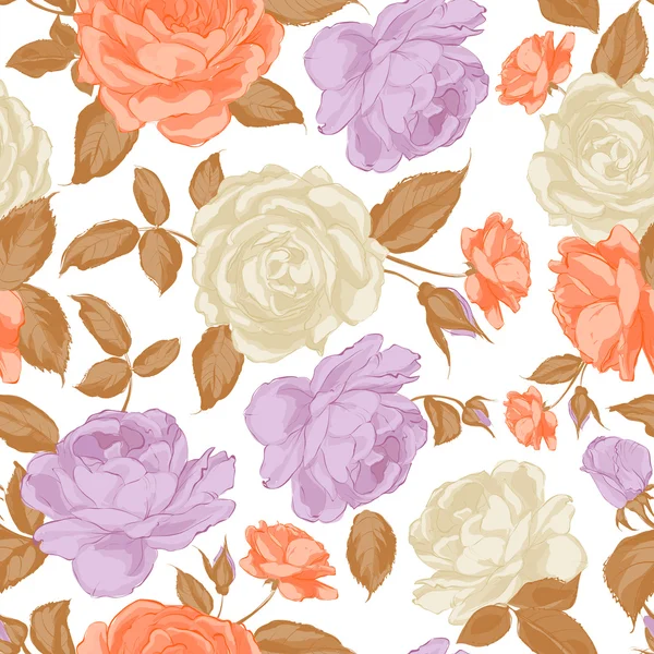 Modèle floral sans couture — Image vectorielle