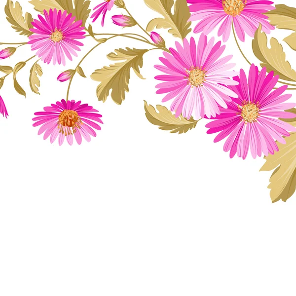 Fundo da flor com flores violetas . — Vetor de Stock